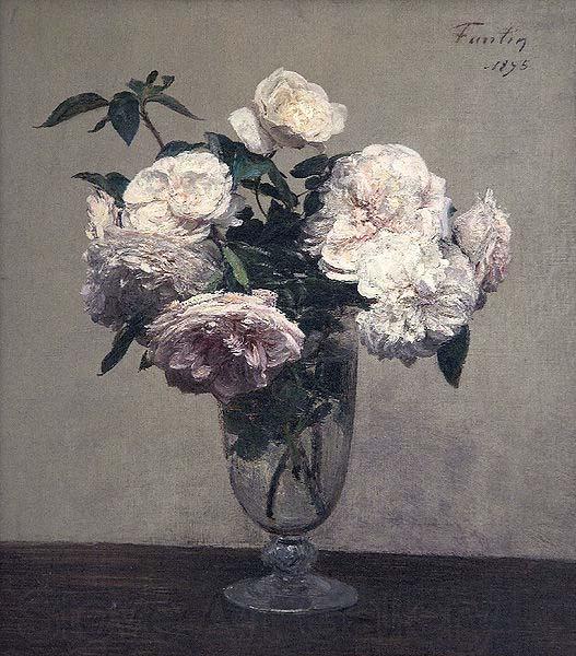Henri Fantin-Latour Vase of Roses Spain oil painting art